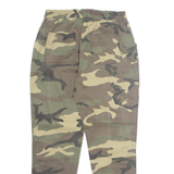 Camo Mens Trousers Green Regular Tapered W28 L29