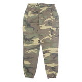Camo Mens Trousers Green Regular Tapered W28 L29