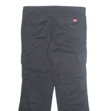 DICKIES Cargo Mens Trousers Black Relaxed Straight W36 L30