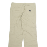 DICKIES Cargo Womens Trousers Beige Relaxed Tapered W32 L31
