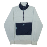 NIKE Mens Fleece Blue 1/4 Zip XS