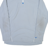 REEBOK Mens Jumper Blue 1/4 Zip Tight Knit M