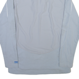 REEBOK Mens Jumper Blue 1/4 Zip Tight Knit M