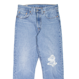 LEVI'S 501 BIG E Jeans Distressed Womens Blue Regular Straight W27 L26