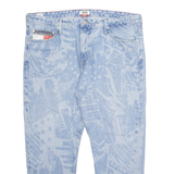 TOMMY HILFIGER Womens Jeans Blue Regular Straight Stone Wash W38 L27