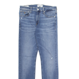 CALVIN KLEIN JEANS Womens Jeans Blue Regular Tapered Stone Wash W32 L32