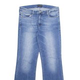 GUESS Womens Jeans Blue Regular Wide-Leg Stone Wash W32 L33