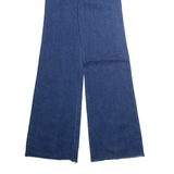 Womens Jeans Blue Regular Wide-Leg W24 L36