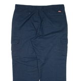 DICKIES Cargo Workwear Mens Trousers Blue Relaxed Straight W40 L30
