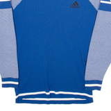 ADIDAS Mens Sweatshirt Blue Nylon M