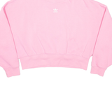 ADIDAS Cropped Womens Sweatshirt Pink UK 8