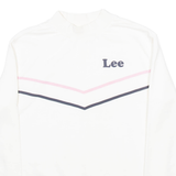 LEE Womens Sweatshirt White High Neck S