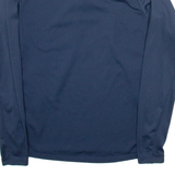 NIKE Training Mens Sweatshirt Blue 1/4 Zip S