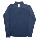 NIKE Training Mens Sweatshirt Blue 1/4 Zip S