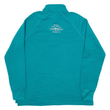 HARLEY DAVIDSON Womens Sweatshirt Blue Button Neck M