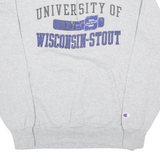 CHAMPION University Of Wisconsin Mens Sweatshirt Grey 1/4 Zip 90s USA M