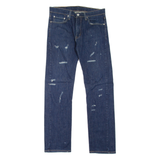 LEVI'S 511 Jeans Distressed Mens Blue Slim Straight W31 L32