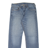 LEVI'S 505 Jeans Mens Blue Regular Straight Stone Wash W34 L32
