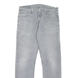 LEVI'S 504 Jeans Mens Grey Regular Straight Stone Wash W33 L28
