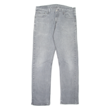 LEVI'S 504 Jeans Mens Grey Regular Straight Stone Wash W33 L28