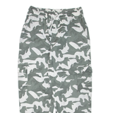 BOOHOO MAN Camo Cargo Mens Trousers Grey Regular Tapered W28 L27