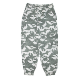 BOOHOO MAN Camo Cargo Mens Trousers Grey Regular Tapered W28 L27