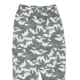 BOOHOO MAN Camo Cargo Mens Trousers Grey Regular Tapered W28 L27