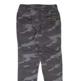 ANGELO LITRICO Camo Mens Trousers Grey Slim Tapered W28 L29