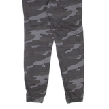 ANGELO LITRICO Camo Mens Trousers Grey Slim Tapered W28 L29