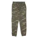 ANGELO LITRICO Camo Mens Trousers Green Slim Tapered W28 L29