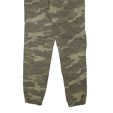 ANGELO LITRICO Camo Mens Trousers Green Slim Tapered W28 L29