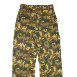 ZARA Camo Womens Trousers Beige Loose Straight W29 L29