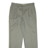 RITEX Pleated Mens Trousers Grey Regular Straight W33 L33