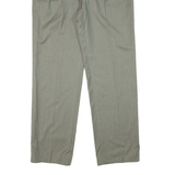 RITEX Pleated Mens Trousers Grey Regular Straight W33 L33