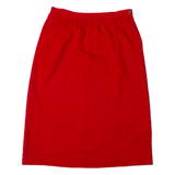 THE VILLAGES Womens A-Line Skirt Red Knee Length UK 16