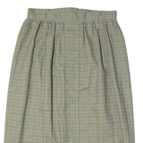 Womens A-Line Skirt Grey Knee Length Check M