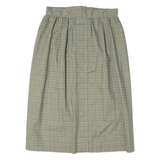 Womens A-Line Skirt Grey Knee Length Check M