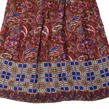 JONES NEW YORK Womens A-Line Skirt Brown Midi Paisley S