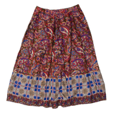 JONES NEW YORK Womens A-Line Skirt Brown Midi Paisley S