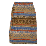 NOTATIONS Womens Straight Skirt Brown Long Fair Isle XL