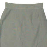 H&M Womens Straight Skirt Beige Knee Length Viscose Houndstooth S