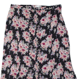 CHRISTOPHER & BANKS Womens Flare Skirt Beige Midi Floral M