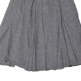 ZARA BASIC Womens Skater Skirt Grey Knee Length Houndstooth XS