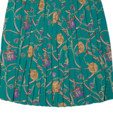 ALFRED DUNNER Womens A-Line Skirt Green Knee Length Crazy Pattern L
