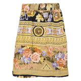 Womens Straight Skirt Beige Knee Length Floral S