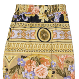 Womens Straight Skirt Beige Knee Length Floral S
