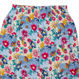 THE VILLAGES Womens A-Line Skirt Blue Knee Length Floral M