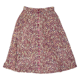 LOUISE PARIS Womens A-Line Skirt Maroon Knee Length Floral M