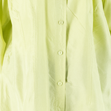 Womens Shirt Green Collared Long Sleeve M