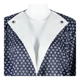 Womens Printed Blouse Blue Collared Long Sleeve Animal Print 2XL